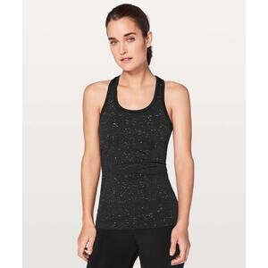 Lululemon Swiftly Tech Racerback Tank Top Black White - Size 4